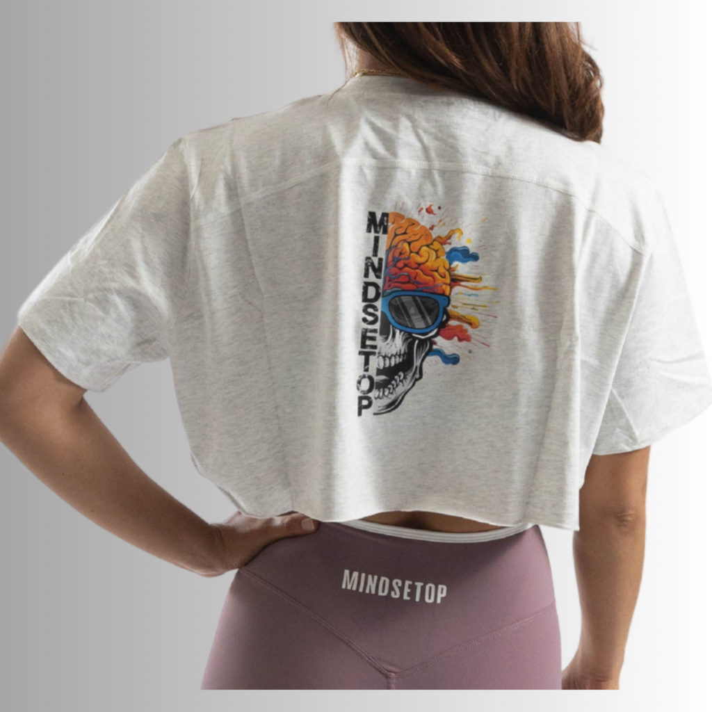 MINDSETOP CROP TOP SHIRT| GRAY