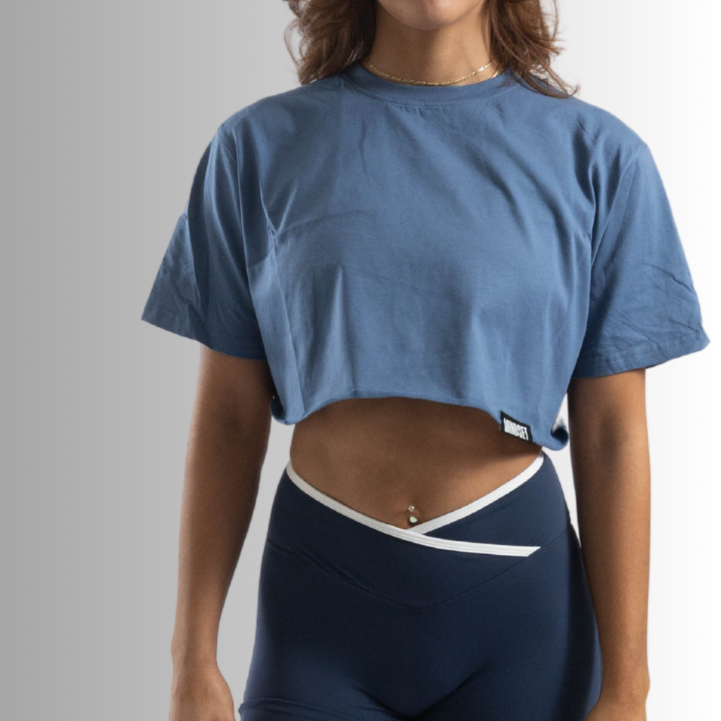 MINDSETOP CROP TOP SHIRT| BLUE