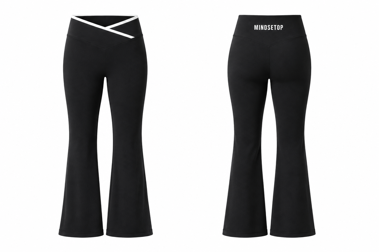MINDSETOP BELL BOTTOM PANTS | BLACK