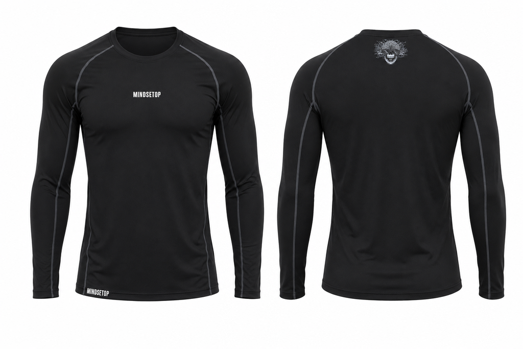 MINDSETOP BLACK LONG SLEEVE COMPRESSION SHIRT