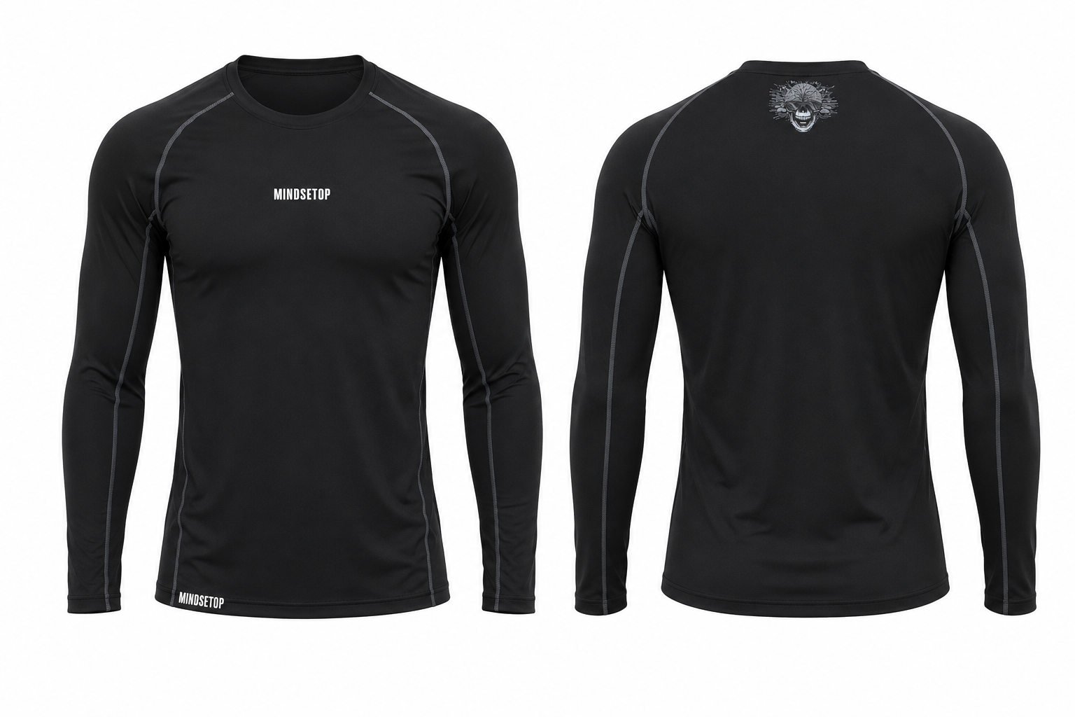 MINDSETOP BLACK LONG SLEEVE COMPRESSION SHIRT