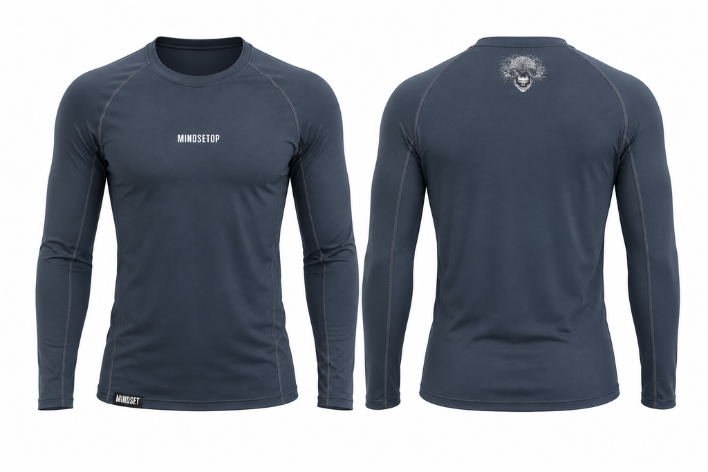 MINDSETOP BLUE LONG SLEEVE COMPRESSION SHIRT