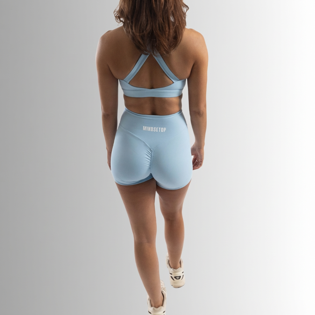 MINDSETOP BABY BLUE SET: BRA SHORTS LEGGINGS (3PCS)